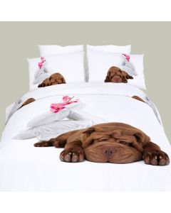 Queen size 100% Cotton 6 Piece Animal Print Bedding Duvet Cover Sheet Set, DM489Q