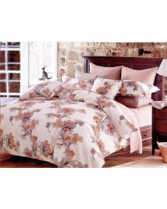  DM501K Dolce Mela King Size 6 Piece Duvet Cover Set, Abloom 