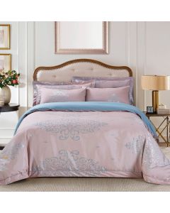 DM504Q Dolce Mela Bedding - Ancona, Luxury Jacquard Queen size Duvet Cover Set