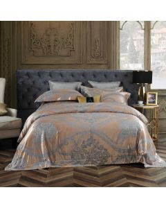 Queen Size Duvet Cover Set Jacquard Top & 100% Cotton Inside 