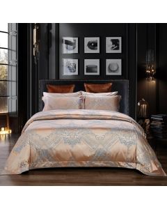 DM810K - 6 Pieces Luxury Jacquard King Size Duvet Cover Set - Nantes by Dolce Mela