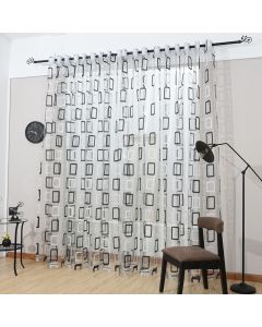 DMC470 Dolce Mela Modern Sheer Curtain Panels - Prague 