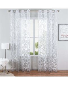 DMC496 Sheer Curtain Panel White Window Treatments - Dolce Mela - Hamburg 