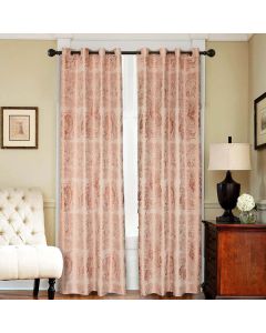 DMC717 Curtain Panel Semi-Blackout Drapes, Dolce Mela Vienna Window Treatments