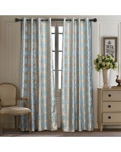 DMC804 Curtains Damask Jacquard Grommet Semi-Blackout, Tall 60x100, Dolce-Mela: Dubai