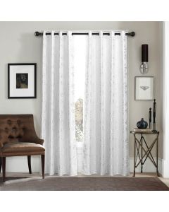 DMC806 Curtains Damask Jacquard Grommet Semi-Blackout, Tall 60x100, Dolce-Mela: La Rochelle