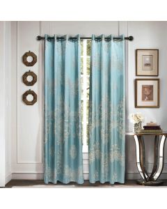DMCU811 Curtains Damask Jacquard Grommet Semi-Blackout, Tall 60x100, Lille by Dolce-Mela