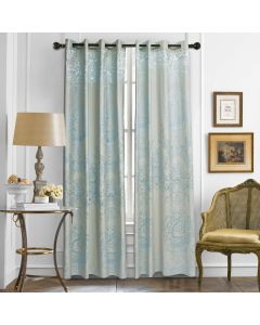 DMCU813 Curtains Damask Jacquard Grommet Semi-Blackout, Tall 60x100, Reims by Dolce-Mela
