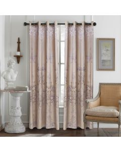 DMCU814 Curtains Damask Jacquard Grommet Semi-Blackout, Tall 60x100, Rennes by Dolce-Mela