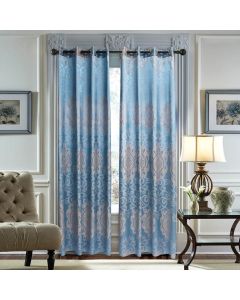 DMCU817 Curtains Damask Jacquard Grommet Semi-Blackout, Tall 60x100, Caen by Dolce-Mela