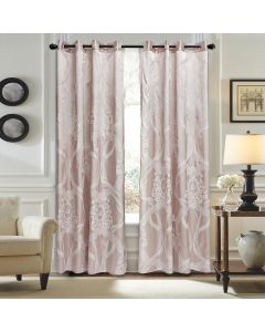 DMCU818 Curtains Damask Jacquard Grommet Semi-Blackout, Tall 60x100, Le-Harve by Dolce-Mela