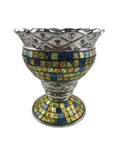 Art Deco Pottery, Large Decorative Ceramic & Glass Vases, 10" x 10" x 11 1/4"(H) by Dolce Mela